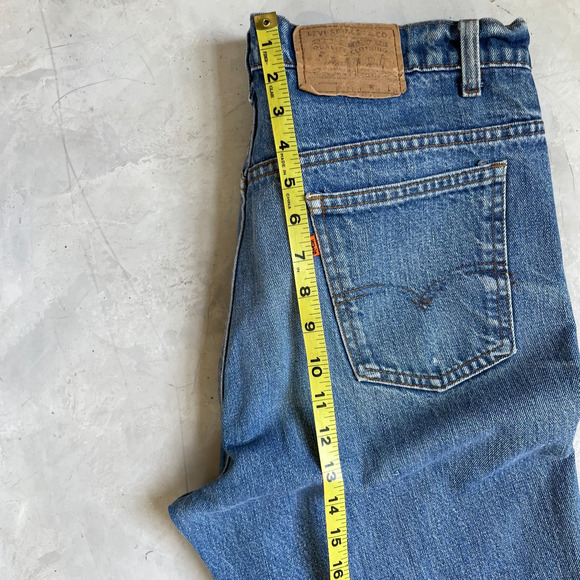 Vintage 80s 90s Levis 517 Boot Cut Orange Tab Made in USA Tag 36x34 Heritage - Picture 10 of 11